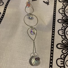 16” Moon Sun Crystal Suncatcher