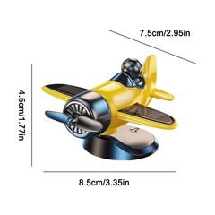 Solar Powered Rotating Airplane Car Dashboard Ornament 360° Auto Spin Decor