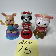 Solar Powered Dancing Bobble heads Lot Of 3 Mixed Figures (NICE)