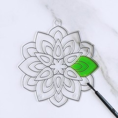 Colorful 24 Lotus Flower Suncatcher & Wind Chime Art Kit for Kids’ Creativity