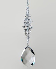 62mm Crystal Pear Suncatcher made with Swarovski Crystal – HUGE Rainbow Maker