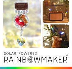 Crystal Heart Rainbow Maker, Solar Powered Decor for Enchanting Atmosphere