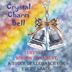 Shimmering Crystal Bell Hanging Ornament, Rainbow Maker Window Garden Home Decor