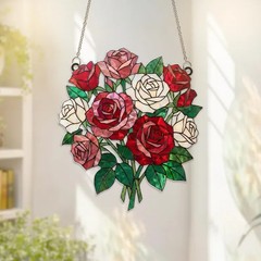 Rose Flower Window Suncatcher Acrylic