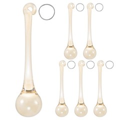6-Pack Crystal Raindrop Chandelier Prisms, 78mm Pendant Hanging [Champagne]