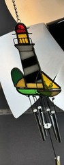 Light House & Sail Boat Stained Glass Suncatcher & Wind Chime