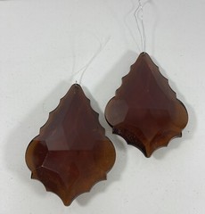 Sun Catcher Set of 2 Brown Ornament Hanging Pendent Larger Display Window Decor