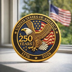 Patriotic Freedom Years 3D Print Coin
