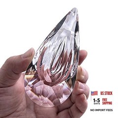 Hanging Crystal Prism Suncatcher Ornament Faceted Crystal Drop Rainbow Clear