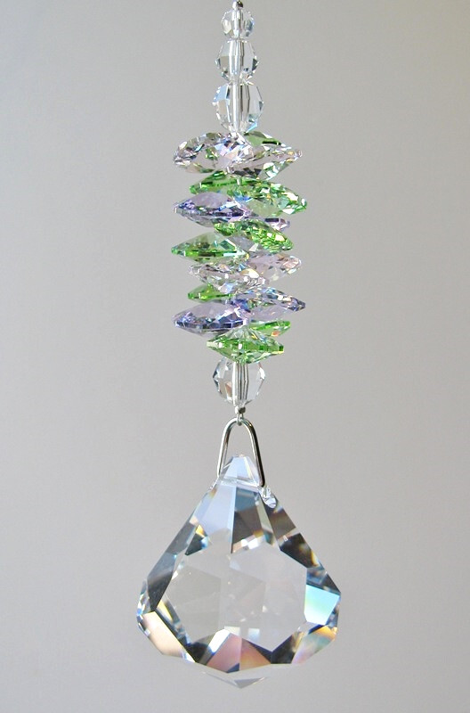 50mm Dreidel Suncatcher made with Swarovski Pastel Colours or any colour