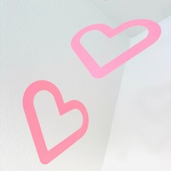 Hearts hanging mobile sweet and delicate decor for baby or girl’s room