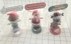 Lot of 3 Solar Powered Dancing Figures Christmas Santa Elf Reindeer – NEW