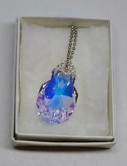Swarovski Crystal Clear AB 28mm Pear 6106 Suncatcher/ Ornament/ Prism
