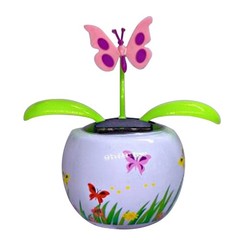 Dancing Flowers Solar Powered Cute Flower Shaking Head Ornament In Feasible