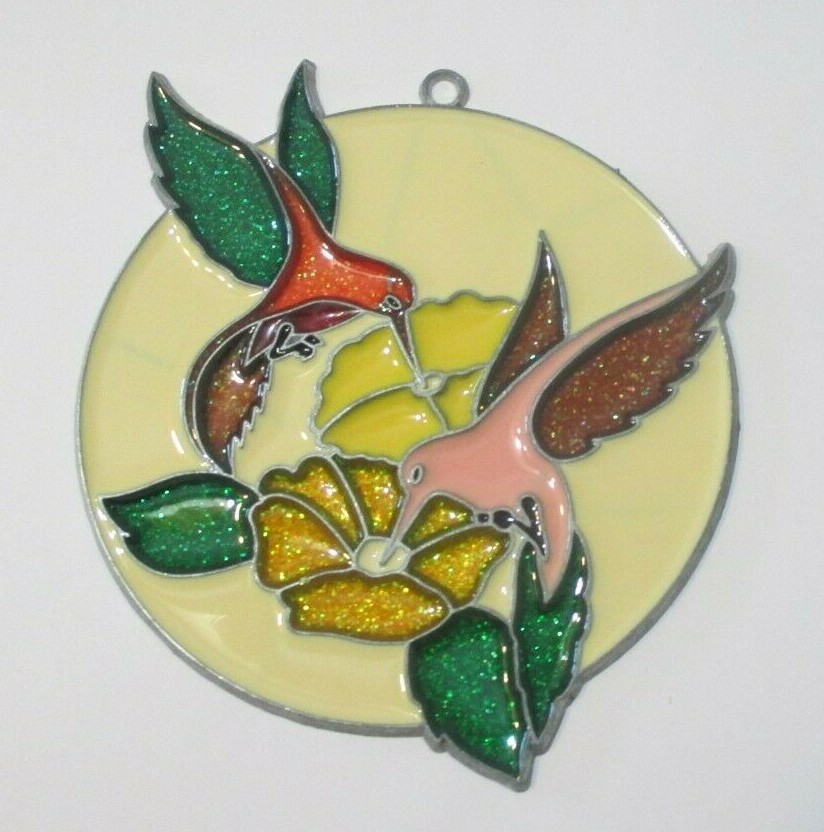 WHITE HUMMINGBIRD SUNCATCHER (BIRD/BIRDS SUNCATCHERS)