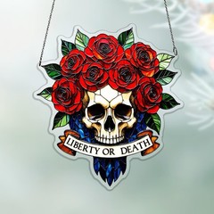 Gothic Eagle Skull Suncatcher Ornament