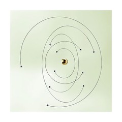 Niels Bohr Atom Model Hanging Mobile – 9 Inches – Steel – Handmade in Denmark…