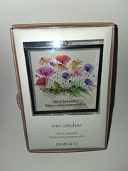 Demdaco Life Is Beautiful Enjoy Every Moment Dean Crouser Glass Art Suncatcher