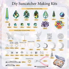 500 Sun Catcher Kit DIY Crystals Rainbow Maker Hanging Prism Window Decor Set