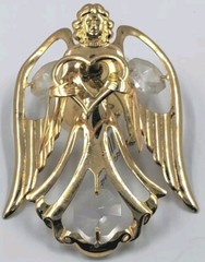 KG & C Inc. Angel Figurine 24K Gold Plated Austrian Crystal Window Decor…