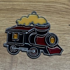 Vintage Suncatcher Train Engine Window Decoration Ornament Railroad
