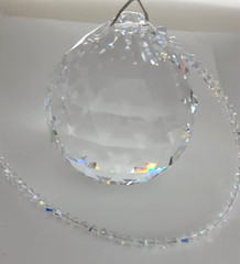 60mm Swarovski Strass Crystal Ball Suncatcher made with Swarovski, Long Strand