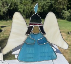 Handcrafted Stained Glass Angel Suncatcher / Ornament (5..75” x 6.5”)