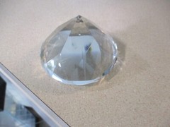hand cut stunning Crystal Diamond Designed optical illusion suncatcher prism