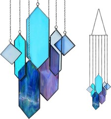Earth Tones Stained Glass Suncatcher – Modern Home Decor