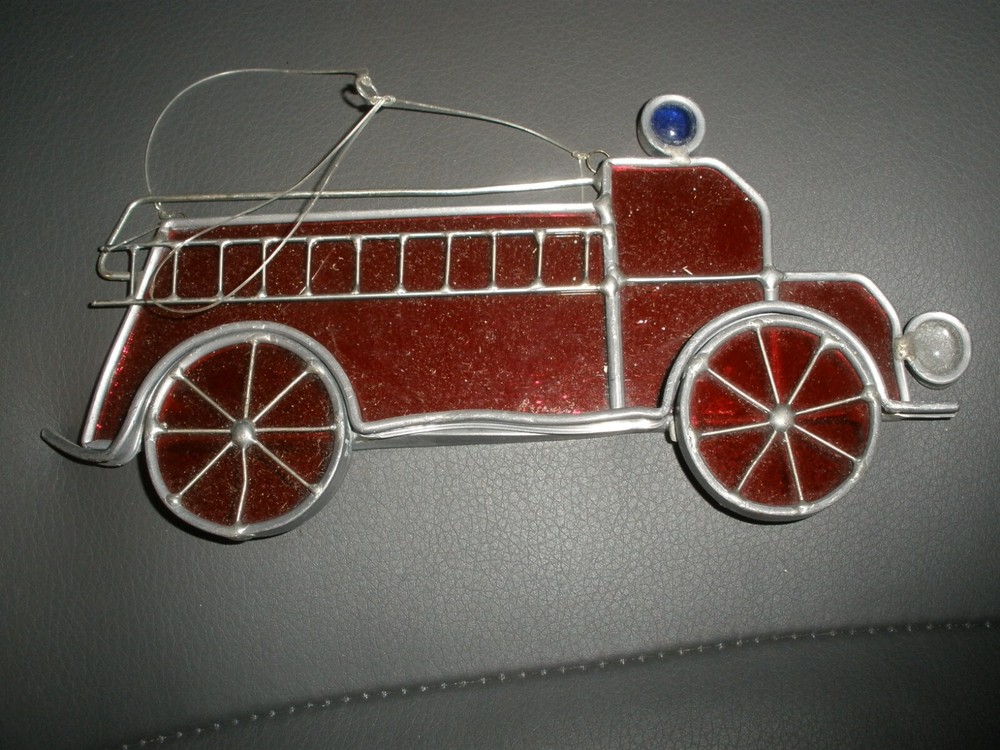 Vintage Suncatcher Firetruck 8″ Long