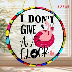 Cute Flamingo Wine Acrylic Suncatcher Boho Summer Window Hanging Decoration Gift