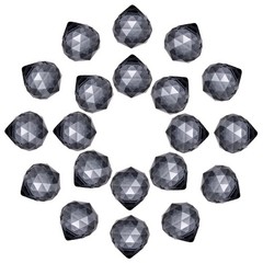 20Pcs Crystal Ball Prism 20mm/0.8″ Decorative Ball Suncatcher Beads Grey