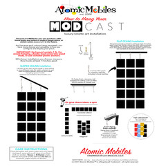 MODcast Red Mobile | Mid Century Modern Kinetic Art Mobiles + Room Dividers