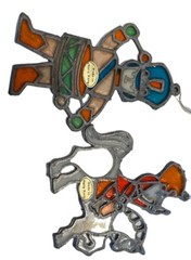 Vintage sun catchers toy soldiers Made In Hong Kong