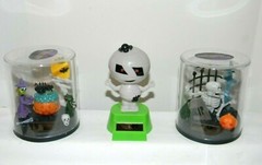 Solar Powered Fluttering (SPF) Spider & (SPF) Skull + Solar Powered Dancer Mummy