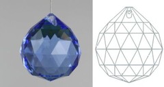 Davidson Lighting 30mm 24% lead Crystal Ball Prism – 1.18″ Dark Blue Suncatcher