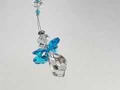 Small Guardian Angel Crystal Suncatcher car mirror, memorial sympathy gift