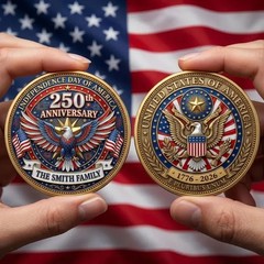 America Eagle 250th Anniversary Commemorative 3D Print Coin