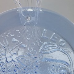 BLENKO Zodiac Suncatcher #65LE ~ LEO the Lion in Ice Blue