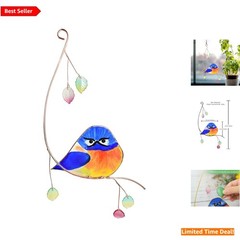 Irregular Bluebird Stained Glass Hanging Suncatcher – Perfect Mother’s Day Gift
