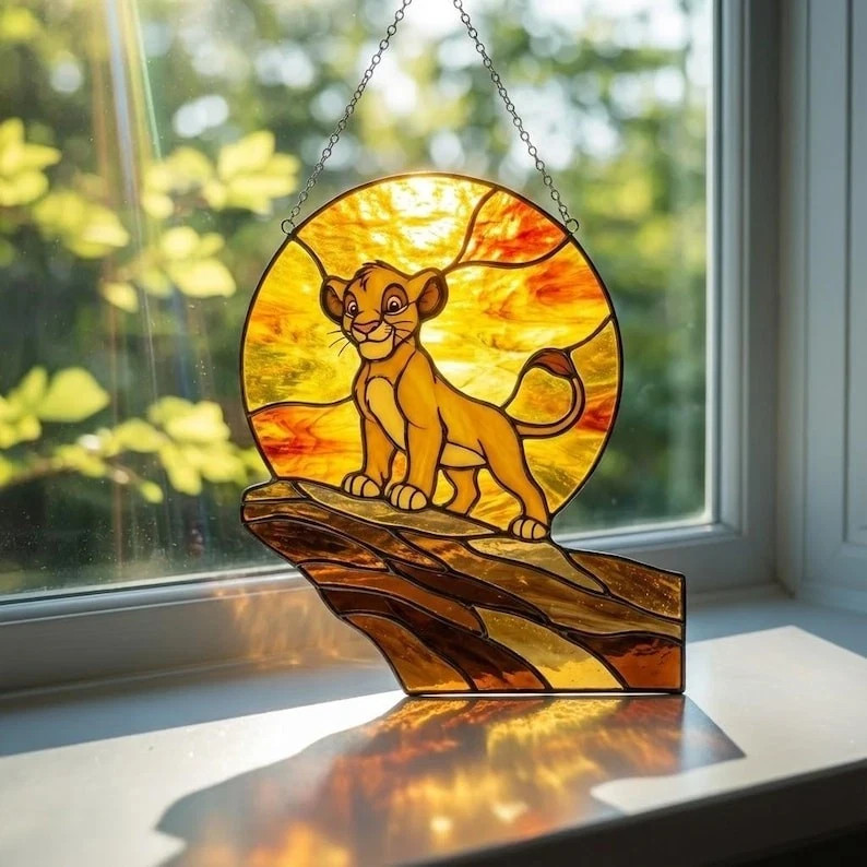 Magical Simba Lion King Acrylic Suncatcher Disney Window Hanging Decor Gift