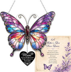 Butterfly 4 Inch Suncatcher Memorial Gifts for Loss of Mom, Mother Memorial Gift