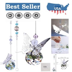 30mm Handmade Butterfly Crystal Ball Prism Suncatcher for Rainbow Light Display