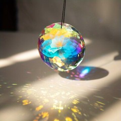 Crystal Suncatchers Pendant Color Changing Prism Crystal Rainbow Maker Ornament