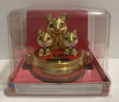 Solar powered Dancing Gold 3 Tigers family figurine Bobble Toy