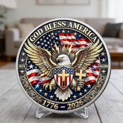 USA 250th Anniversary 3D Print Coin