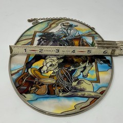Amia Horse Cowboy Suncatcher Stained Glass Chain Hanger Window Decor