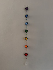 Handmade Beaded Heart chakras