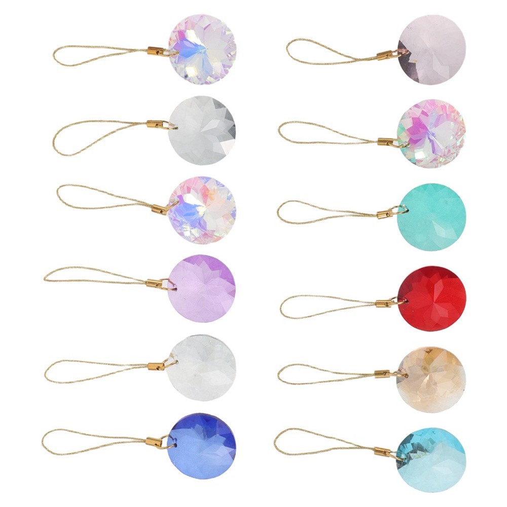 12 Pcs Sun Catchers Outdoor Ceiling Hanging Decor Crystal Car Ornament