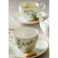 Noritake English Herbs Tea/Coffee Cup and Saucer Set of 6 250ml *M From Japan